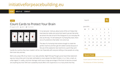 Desktop Screenshot of initiativeforpeacebuilding.eu